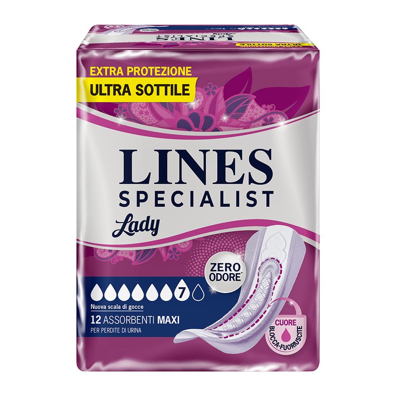 Lines Specialist Lady Maxi: Assorbenti Discreti per l’Incontinenza Femminile Lines specialist lady maxi